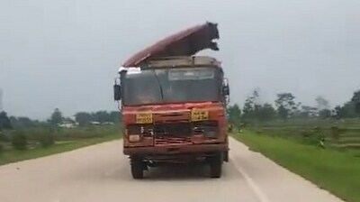 The bus was plying in Gadchiroli district of the state, an official said. (Twitter/ @GreaterMumbai) The bus was plying in Gadchiroli district of the state, an official said. (Twitter/ @GreaterMumbai)