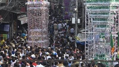 Separate processions will also be carried out in east, north-east, south, south-east, west, and north-west districts, the traffic police said. (Vipin Kumar/HT PHOTO)