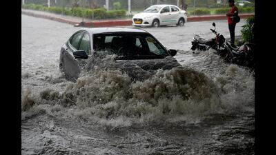 The overflowing Sukhna Choe, Siswan river and rivulets, including Jayanti Ki Rao and Patiala Ki Rao, caused irreparable damage in Mohali. (HT Photos)