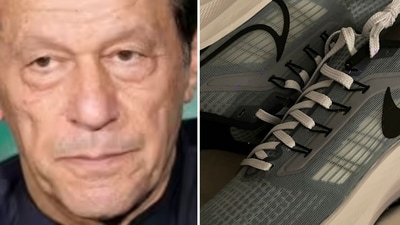 Khan also posted a picture of a pair of shoes delivered to him. Khan also posted a picture of a pair of shoes delivered to him.