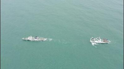 Visuals from the rescue operation. (Official handout photo.) Visuals from the rescue operation. (Official handout photo.)