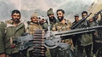 Captain Vikram Batra during the 1999 Kargil conflict. Captain Vikram Batra during the 1999 Kargil conflict.