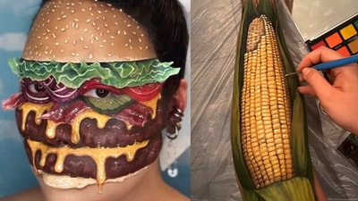 Woman’s optical illusion artwork will make you look at it twice. (Instagram/@mimichoi) Woman’s optical illusion artwork will make you look at it twice. (Instagram/@mimichoi)