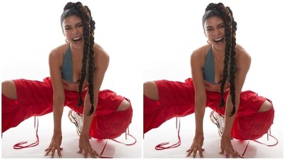 On Thursday, the actress pleasantly surprised her fans when she took to Instagram and uploaded a series of pictures with the caption, "red boxing glove" as an emoji. (Instagram/@jacquelienefernandez)