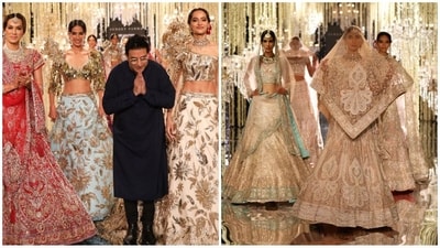 'Mogra' by Suneet Varma draws inspiration from the incredible traditional motifs and embroideries found in the decorative arts of India. (Instagram/@fdciofficial) 'Mogra' by Suneet Varma draws inspiration from the incredible traditional motifs and embroideries found in the decorative arts of India. (Instagram/@fdciofficial)