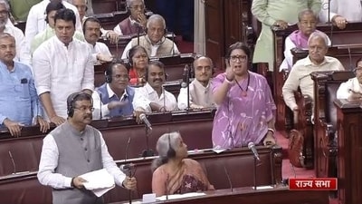 Smriti Irani in the Rajya Sabha said Rahul Gandhi put Manipur on fire.