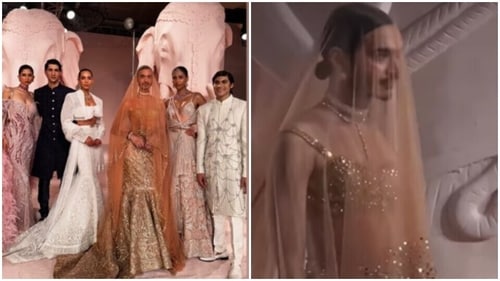 Rabanne Victor walked the ramp for designer Falguni Shane Peacock. (Instagram/@rabannevictor) Rabanne Victor walked the ramp for designer Falguni Shane Peacock. (Instagram/@rabannevictor)