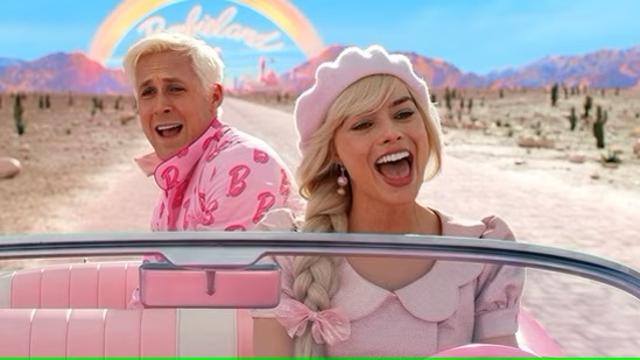 Ryan Gosling and Margot Robbie in Barbie (Film still) Ryan Gosling and Margot Robbie in Barbie (Film still)