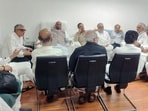 Congress President and Leader of Opposition in Rajya Sabha Mallikarjun Kharge, along with others during a meeting , in New Delhi (ANI) Congress President and Leader of Opposition in Rajya Sabha Mallikarjun Kharge, along with others during a meeting , in New Delhi (ANI)