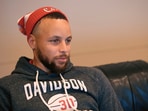 This image released by Apple TV+ shows Stephen Curry in a scene from the documentary "Stephen Curry: Underrated."
