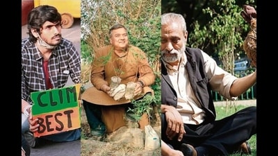 (L-R) Pranav Gaba, Swami Prem Parivartan, and Rakesh Khatri are some of Delhi’s eco warriors who have been working for Nature conservation. (L-R) Pranav Gaba, Swami Prem Parivartan, and Rakesh Khatri are some of Delhi’s eco warriors who have been working for Nature conservation.