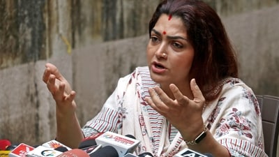 Khushbu Sundar on Friday said everyone is turning a blind eye to the issue of Udupi video incident. Khushbu Sundar on Friday said everyone is turning a blind eye to the issue of Udupi video incident.