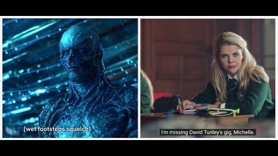 Challenges remain. Some subtitles from Season 4 of Stranger Things went viral for their odd descriptions of sounds. On the other hand, imagine deciphering this line from the Irish hit series Derry Girls, without the text to help. Challenges remain. Some subtitles from Season 4 of Stranger Things went viral for their odd descriptions of sounds. On the other hand, imagine deciphering this line from the Irish hit series Derry Girls, without the text to help.