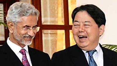 External affairs minister S Jaishankar and Japanese foreign minister Yoshimasa Hayashi ahead of the 15th India-Japan Strategic Dialogue on Thursday (S Jaishankar Twitter/ANI) External affairs minister S Jaishankar and Japanese foreign minister Yoshimasa Hayashi ahead of the 15th India-Japan Strategic Dialogue on Thursday (S Jaishankar Twitter/ANI)
