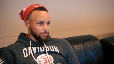 This image released by Apple TV+ shows Stephen Curry in a scene from the documentary "Stephen Curry: Underrated." (AP) This image released by Apple TV+ shows Stephen Curry in a scene from the documentary "Stephen Curry: Underrated." (AP)