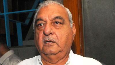 Former chief minister and leader of opposition Bhupinder Singh Hooda said people of Haryana are suffering because of floods, several acres of farmers’ crops have been damaged, thousands of people’s houses have collapsed or cracks have appeared in them. (HT File)