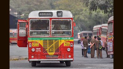 Mumbai, India - Jan. 7, 2019: A grill as put on best bus for protection at Pratiksha Nagar Best Depot in Mumbai, India, on Monday, January 7, 2019. (Photo by Kunal Patil/Hindustan Times) (Kunal Patil/HT Photo) Mumbai, India - Jan. 7, 2019: A grill as put on best bus for protection at Pratiksha Nagar Best Depot in Mumbai, India, on Monday, January 7, 2019. (Photo by Kunal Patil/Hindustan Times) (Kunal Patil/HT Photo)