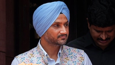 AAP MP Harbhajan Singh at Parliament House complex during the Monsoon session (PTI) AAP MP Harbhajan Singh at Parliament House complex during the Monsoon session (PTI)