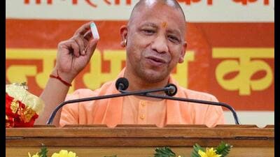 Reviewing the preparations for the event, the CM said: “Amrit Kalash Yatra will be organised from Lucknow to Delhi.” (File Photo) Reviewing the preparations for the event, the CM said: “Amrit Kalash Yatra will be organised from Lucknow to Delhi.” (File Photo)