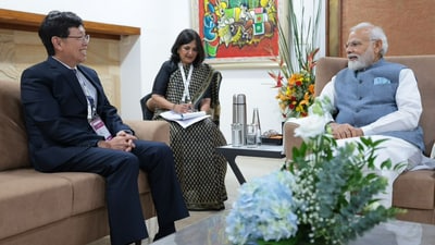 PM Modi meets Foxconn chief Young Liu (Twitter/@HonHai_Foxconn) PM Modi meets Foxconn chief Young Liu (Twitter/@HonHai_Foxconn)