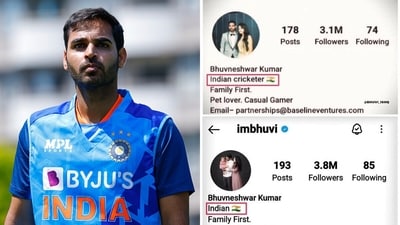What do you make of Bhuvneshwar Kumar's Instagram bio change? (Getty/Twitter) What do you make of Bhuvneshwar Kumar's Instagram bio change? (Getty/Twitter)
