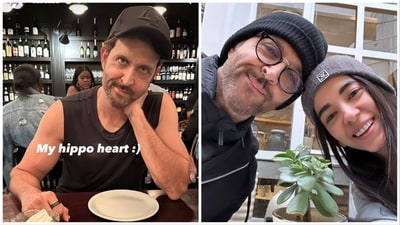 Saba Azad has shared two selfies with Hrithik Roshan. Saba Azad has shared two selfies with Hrithik Roshan.