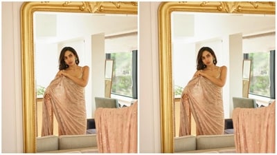 On Friday, Sobhita gave her fans a sweet surprise as she uploaded a series of pictures on Instagram with the caption, "MIH date announcement day! Was so excited that you'll finally stop yelling at me." (Instagram/@sobhitad) On Friday, Sobhita gave her fans a sweet surprise as she uploaded a series of pictures on Instagram with the caption, "MIH date announcement day! Was so excited that you'll finally stop yelling at me." (Instagram/@sobhitad)
