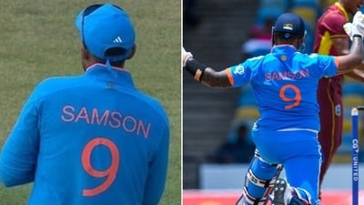 The visuals of Suryakumar Yadav sporting Sanju Samson's jersey set the internet on fire. (Twitter) The visuals of Suryakumar Yadav sporting Sanju Samson's jersey set the internet on fire. (Twitter)