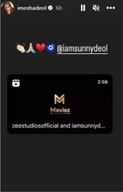 Esha Deol on her Instagram Stories. Esha Deol on her Instagram Stories.