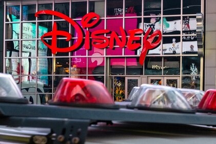 FILE PHOTO: The logo of the Times Square Disney store is seen in Times Square, New York City, U.S. December 5, 2019.  REUTERS/Nick Pfosi/File Photo (REUTERS)