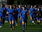 Team Philippines attends a training session in Auckland on July 29, 2023, ahead of their 2023 FIFA Women's World Cup Team Philippines attends a training session in Auckland on July 29, 2023, ahead of their 2023 FIFA Women's World Cup