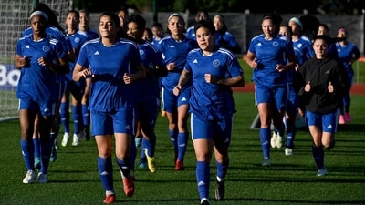Team Philippines attends a training session in Auckland on July 29, 2023, ahead of their 2023 FIFA Women's World Cup (AFP) Team Philippines attends a training session in Auckland on July 29, 2023, ahead of their 2023 FIFA Women's World Cup (AFP)