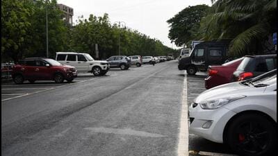 Navi Mumbai, India - July 23, 2023:NMMC Pay & Park at Sector - 16 &17 Vashi in Navi Mumbai, India, on Sunday, July 23, 2023. (Photo by Bachchan Kumar/ HT PHOTO) (HT PHOTO) Navi Mumbai, India - July 23, 2023:NMMC Pay & Park at Sector - 16 &17 Vashi in Navi Mumbai, India, on Sunday, July 23, 2023. (Photo by Bachchan Kumar/ HT PHOTO) (HT PHOTO)