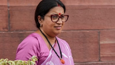 Smriti Irani and the official Twitter handle of the Congress are taking on each other on the social media platform over the Manipur issue. (PTI) Smriti Irani and the official Twitter handle of the Congress are taking on each other on the social media platform over the Manipur issue. (PTI)
