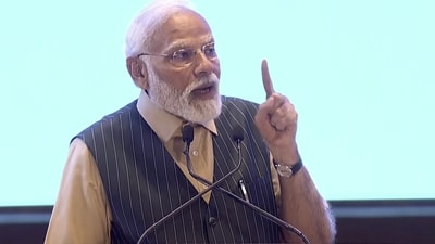 The two-day Akhil Bhartiya Shiksha Samagam is being held at Bharat Mandapam here at the old Pragati Maidan. (PTI) The two-day Akhil Bhartiya Shiksha Samagam is being held at Bharat Mandapam here at the old Pragati Maidan. (PTI)