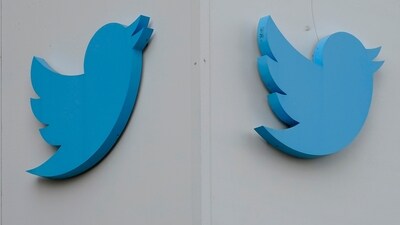 Twitter logos hang outside the company's offices in San Francisco, (AP) Twitter logos hang outside the company's offices in San Francisco, (AP)