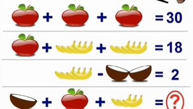 The image shows a maths puzzle. Can you solve it? (YouTube/@@MathMeeting) The image shows a maths puzzle. Can you solve it? (YouTube/@@MathMeeting)