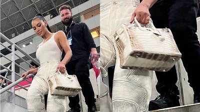 Kim Kardashian was seen carrying the Hermès Himalaya Niloticus Crocodile Diamond Birkin handbag valued at over $100,000 and estimated to be worth an astonishing $380,000.