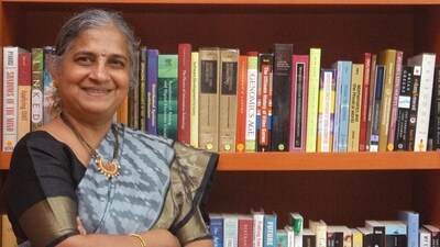 Sudha Murthy said, in a video clip that has gone viral, that she is a ‘pure vegetarian’ and that, when she travels, she prefers to go to vegetarian restaurants because otherwise she fears that the spoons with which she is served might previously have been used to serve meat. (HT Photo/ Jagadeesh NV) Sudha Murthy said, in a video clip that has gone viral, that she is a ‘pure vegetarian’ and that, when she travels, she prefers to go to vegetarian restaurants because otherwise she fears that the spoons with which she is served might previously have been used to serve meat. (HT Photo/ Jagadeesh NV)