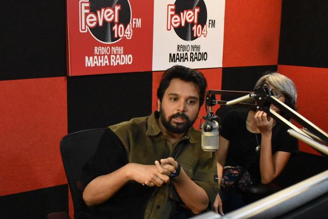 The actor at Fever FM studio in Lucknow The actor at Fever FM studio in Lucknow