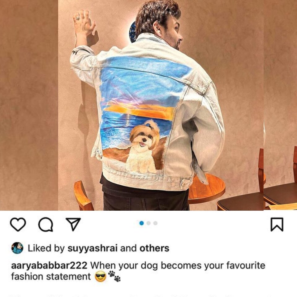 Actor Aarya Babbar thanked My Artsy Custom for its artistic perfection, in his Instagram post.