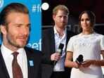 David Beckham, Prince Harry and Meghan Markle David Beckham, Prince Harry and Meghan Markle