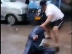 Zareen’s cousin Taufeeq Khan, who intervened in the scuffle, was also thrashed by the accused and his group of friends. (Twitter/screengrab) Zareen’s cousin Taufeeq Khan, who intervened in the scuffle, was also thrashed by the accused and his group of friends. (Twitter/screengrab)