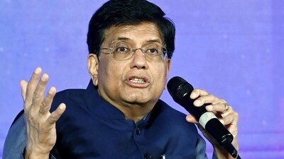 India’s Minister of Commerce and Industry Piyush Goyal addresses the Open Network of Digital Commerce (ONDC) 'Enabling Bharat 2.0' conference, in New Delhi in April. (ANI)