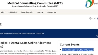 NEET UG 2023 Round 1 seat allotment results declared, get link NEET UG 2023 Round 1 seat allotment results declared, get link