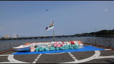 Officials had seized 2,500 kg of methamphetamine from a ship in the Indian Ocean. (HT Photo) Officials had seized 2,500 kg of methamphetamine from a ship in the Indian Ocean. (HT Photo)