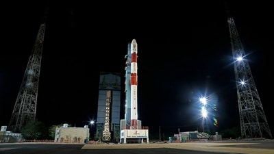 ISRO's PSLV-C56 rocket carrying Singapore's DS-SAR, a Radar Imaging Earth Observation Satellite, along with six co-passenger satellites (PTI) ISRO's PSLV-C56 rocket carrying Singapore's DS-SAR, a Radar Imaging Earth Observation Satellite, along with six co-passenger satellites (PTI)