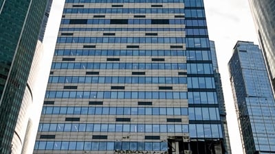 A view of a damaged office block of the Moscow International Business Center (Moskva City). Russia's Defence Ministry said it had brought down three Ukrainian drones that had been trying to carry out what it called "a terrorist attack" on Moscow. (AFP) A view of a damaged office block of the Moscow International Business Center (Moskva City). Russia's Defence Ministry said it had brought down three Ukrainian drones that had been trying to carry out what it called "a terrorist attack" on Moscow. (AFP)
