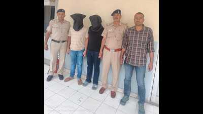 The accused in custody of Chandigarh Police. (HT Photo) The accused in custody of Chandigarh Police. (HT Photo)