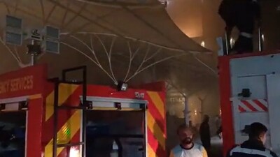 A fire broke out in the basement of Rajasthan Hospitals in Ahmedabad. (Twitter / @ishaniparikh)